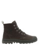 Thumbnail Bottines en cuir kaki à talon plat avec des lacets et un zip latéral