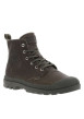 Thumbnail Bottines en cuir kaki à talon plat avec des lacets et un zip latéral - Image 3