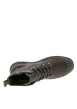 Thumbnail Bottines en cuir kaki à talon plat avec des lacets et un zip latéral - Image 4