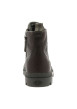 Thumbnail Bottines en cuir kaki à talon plat avec des lacets et un zip latéral - Image 6