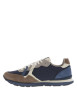 Thumbnail Baskets running en cuir bleu marine à talon plat avec des lacets tressés - Image 2