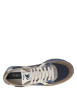 Thumbnail Baskets running en cuir bleu marine à talon plat avec des lacets tressés - Image 4