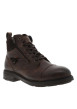 Thumbnail Bottines en cuir tabac à talon décroché bas avec des lacets et un zip latéral - Image 3