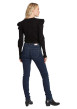 Thumbnail Jean en coton mélangé brut avec une coupe skinny et des passants - Image 2