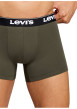Thumbnail Lot de 3 boxers classique en coton kaki et noir uni avec logo - Image 3
