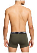 Thumbnail Lot de 3 boxers classique en coton kaki et noir uni avec logo - Image 7