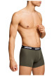 Thumbnail Lot de 3 boxers classique en coton kaki et noir uni avec logo - Image 8