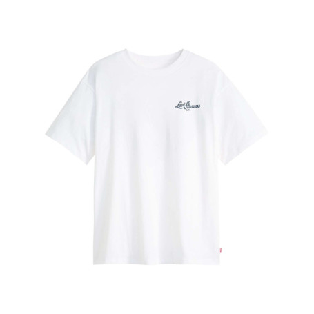T-shirt en coton blanc imprimé à coupe droite...