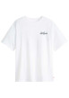 Thumbnail T-shirt en coton blanc imprimé à coupe droite pourvu d'un col rond