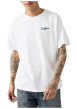 Thumbnail T-shirt en coton blanc imprimé à coupe droite pourvu d'un col rond - Image 3