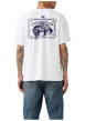 Thumbnail T-shirt en coton blanc imprimé à coupe droite pourvu d'un col rond - Image 4