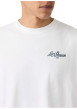 Thumbnail T-shirt en coton blanc imprimé à coupe droite pourvu d'un col rond - Image 5
