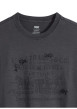 Thumbnail T-shirt en coton anthracite imprimé à coupe droite pourvu d'un col rond - Image 2