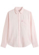 Thumbnail Chemise en coton rose à coupe droite pourvue d'un col à revers