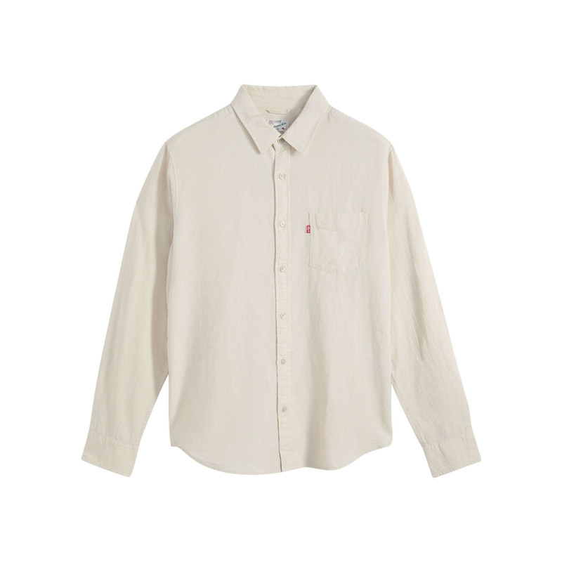 Levi's® - Chemise En Coton Beige à Coupe Droite Pourvue D'un Col à Revers - Beige Levi's® - Chemise En Coton Beige à Coupe Droite Pourvue D'un Col à Revers - Beige