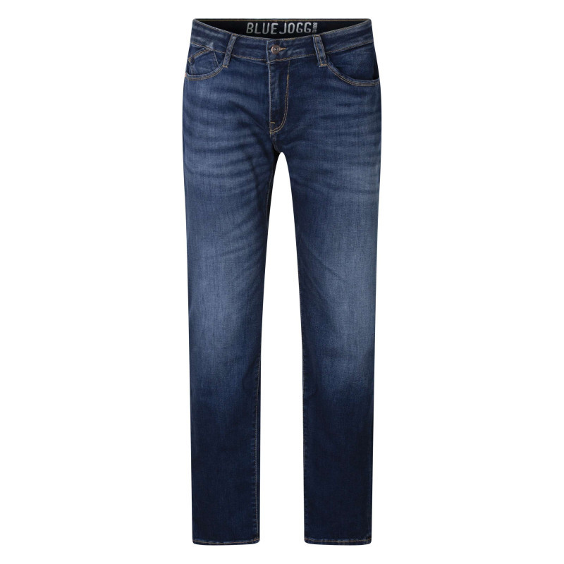 Le Temps Des Cerises - Jean 800/12 Jogg En Coton Mélangé Bleu Uni Avec Une Coupe Droite - Bleu Le Temps Des Cerises - Jean 800/12 Jogg En Coton Mélangé Bleu Uni Avec Une Coupe Droite - Bleu