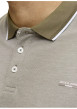 Thumbnail Polo olive uni avec une coupe droite et un col boutonné à manches courtes - Image 8