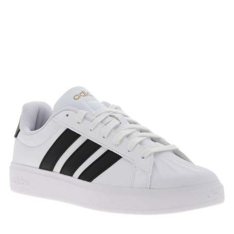 Baskets skate blanches à talon plat avec un...