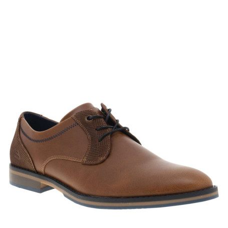 Derbies cognac à talon plat avec des lacets...
