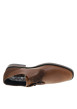 Thumbnail Derbies cognac à talon plat avec des lacets plats et des surpiqûres marine - Image 4