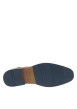 Thumbnail Derbies cognac à talon plat avec des lacets plats et des surpiqûres marine - Image 5
