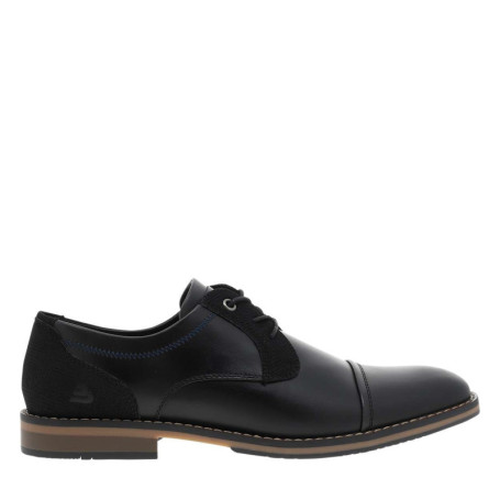 Derbies noires avec une semelle plate et une...