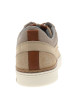Thumbnail Sneakers en cuir beiges à talon plat avec des lacets ronds bruns - Image 6