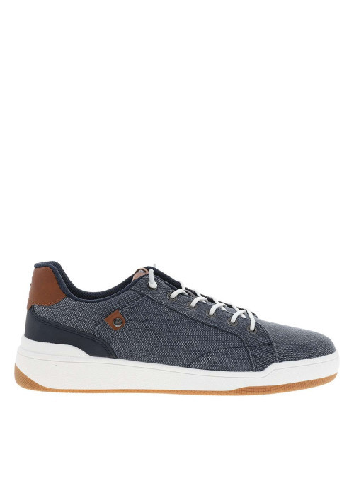 Sneakers bleu marine avec un talon plat et des lacets élastiqués