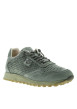 Thumbnail Baskets running en cuir kaki à talon plat avec des aérations sur le pourtour - Image 3