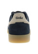 Thumbnail Tennis bleu marine en cuir nubuck avec un talon plat et des lacets - Image 6