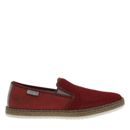 Espadrilles rouges à talon plat avec deux...