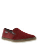 Thumbnail Espadrilles rouges à talon plat avec deux soufflets élastiqués - Image 3
