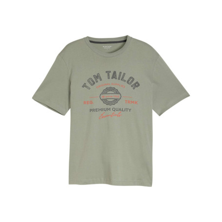 T-shirt en coton kaki avec un imprimé de la...