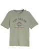 Thumbnail T-shirt en coton kaki avec un imprimé de la marque et une coupe droite
