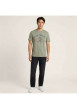 Thumbnail T-shirt en coton kaki avec un imprimé de la marque et une coupe droite - Image 3