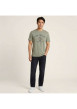 Thumbnail T-shirt en coton kaki avec un imprimé de la marque et une coupe droite - Image 5