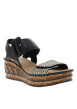 Thumbnail Nu-pieds noirs à semelle compensée haute et à boucle à ardillon - Image 3