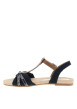 Thumbnail Nu-pieds bleu marine à semelle plate avec une fermeture à boucle à ardillon - Image 2