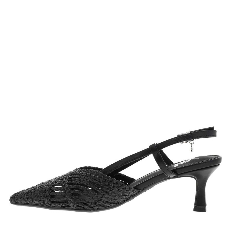 Xti - Escarpins Noirs à Talon Décroché Moyen Avec Une Boucle à Ardillon - Noir Xti - Escarpins Noirs à Talon Décroché Moyen Avec Une Boucle à Ardillon - Noir