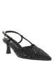 Thumbnail Escarpins noirs à talon décroché moyen avec une boucle à ardillon - Image 3