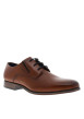 Thumbnail Derbies cognac en cuir avec un talon décroché bas et des lacets - Image 3