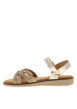Thumbnail Nu-pieds or avec un talon compensé bas et une boucle à ardillon - Image 2