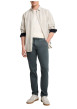 Thumbnail Pantalon chino en coton bleu vert à coupe droite pourvu de poches
