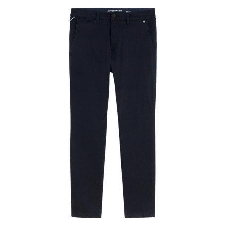 Pantalon chino en coton marine à coupe droite...
