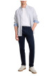 Thumbnail Pantalon chino en coton marine à coupe droite pourvu de poches - Image 5