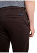 Thumbnail Pantalon chino en coton marron à coupe droite pourvu de poches - Image 3