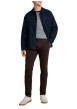 Thumbnail Pantalon chino en coton marron à coupe droite pourvu de poches - Image 4