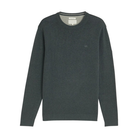 Pull en coton gris à coupe droite pourvu d'un...
