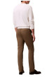 Thumbnail Pantalon chino en coton taupe coupe slim pourvu de poches italiennes - Image 3