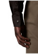 Thumbnail Chemise en coton mélangé noire à coupe droite pourvue d'un col à revers - Image 4
